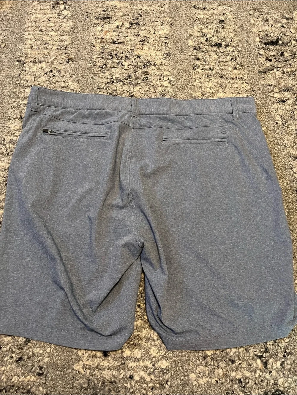 Johnston & Murphy Light Gray Performance Flat-Front Shorts